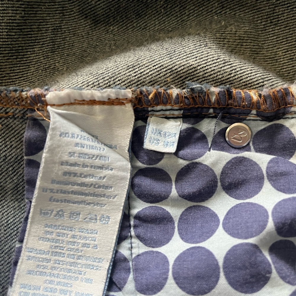 Boden Elegant Dark Blue Denim mini Skirt - Picture 5 of 5